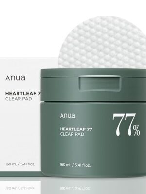 مسحات تونر كلير هارتليف 77% من أنوا | ANUA Heartleaf 77 Toner Pad 70 Sheets, PHA Dead Skin Care Low pH Daily Toner Pad exfoliating